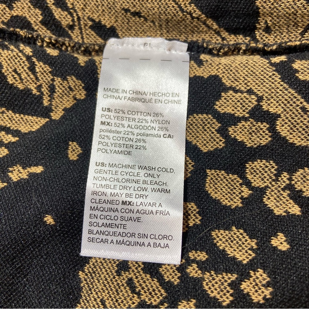 Chico's Sz 2 Cheetah Animal Print Jacquard Cardigan Duster Sweater Leopard Large - Picture 12 of 14